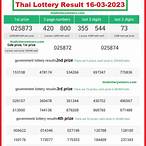 thai lottery result